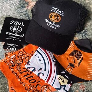 New TITO’S Hat + Bandanas + Koozie set